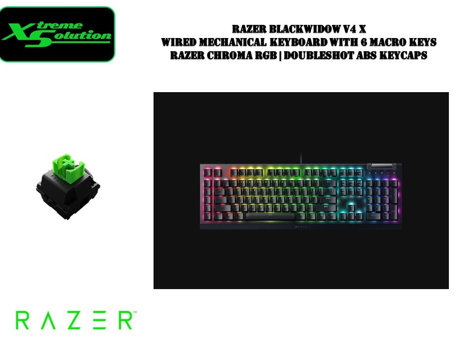 Mechanical Gaming Keyboard - Razer BlackWidow V4 X with RGB