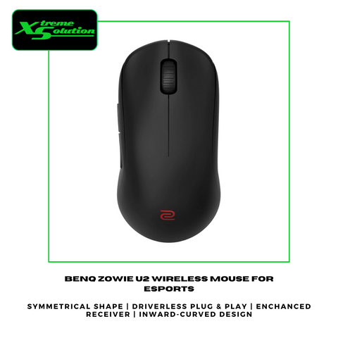 BenQ Zowie U2 - Wireless E-Sports Gaming Mice - Enchanced Receiver - Symmetrical Shape - Reduced Weight