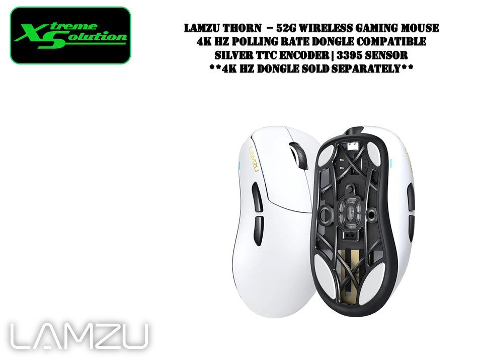 Lamzu Thorn 52G Wireless Gaming Mouse - Black/White – XtremeSolution