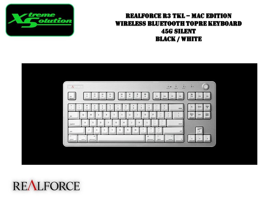 Realforce R3 TKL - Mac Edition Wireless & Bluetooth Topre Keyboard