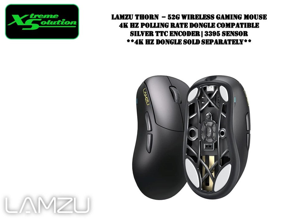 Lamzu Thorn 52G Wireless Gaming Mouse - Black/White – XtremeSolution