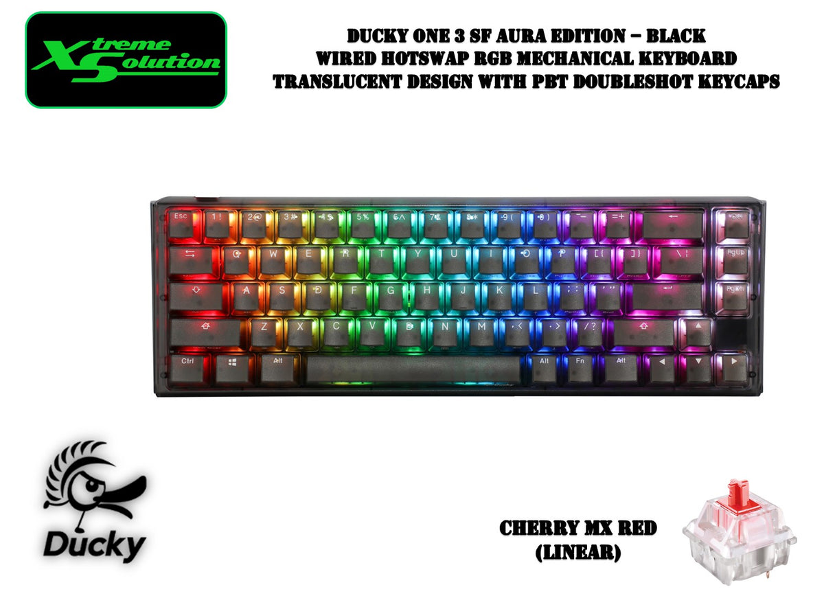 Ducky One 3 SF Aura Edition - Black - Hotswap RGB Mechanical