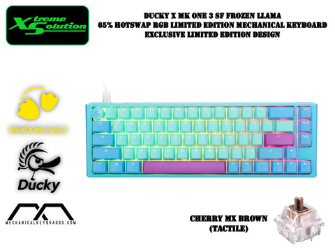 Ducky X MK One 3 SF Frozen LLAMA 65% Hotswap RGB Limited Edition Mechanical Keyboard