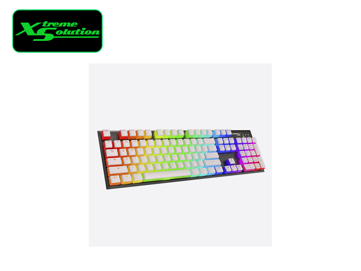 HyperX PBT Doubleshot Pudding Keycaps Set (White/ Black) XtremeSolution