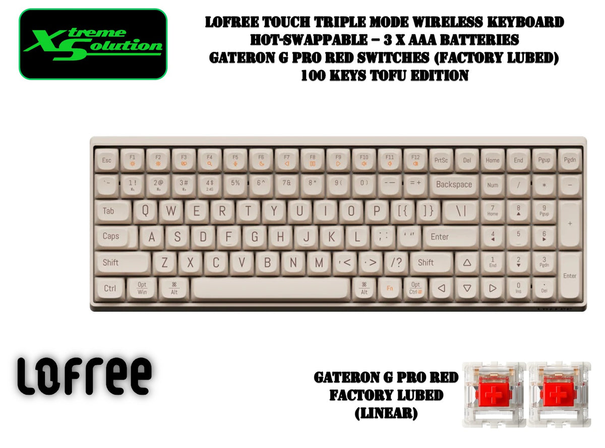 メカニカルキーボード　LOFREE Touch 100キー　tofu LOFREE TOUCH トリプルモードメカニカルキーボード - Tofu