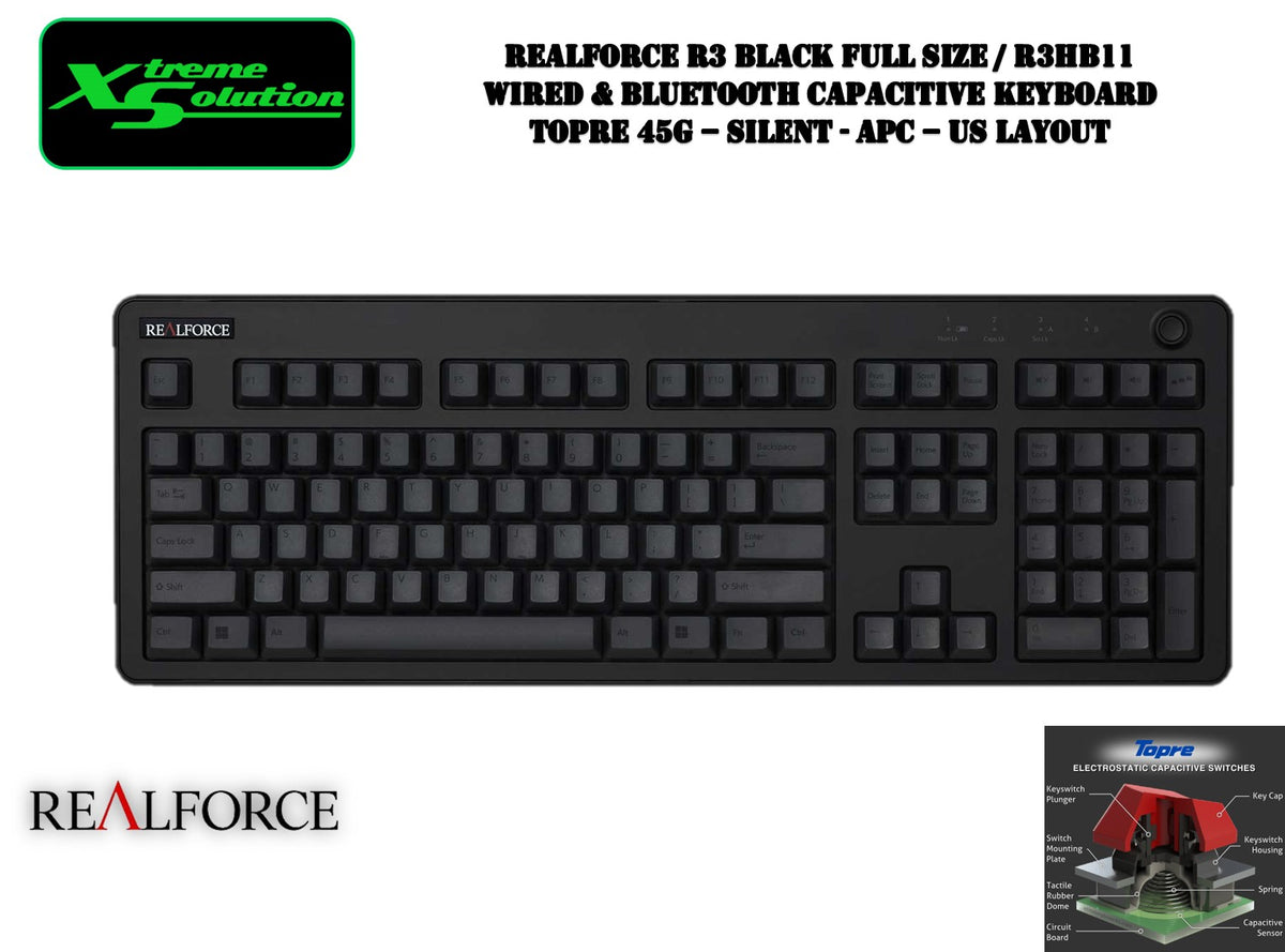 Realforce R3 Full Size - R3HB11 - Wired & Bluetooth Capacitive