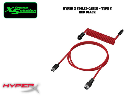 HyperX Coiled Cable - Type-C Cable For Me Mechanical Keyboards - Red & Black / Light Blue