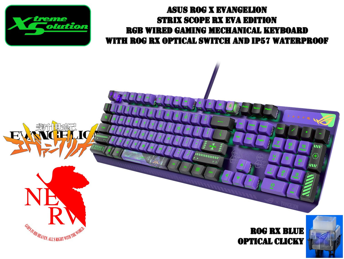 ASUS ROG x Evangelion Strix Scope RX - RGB Wired Gaming Mechanical Key –  XtremeSolution