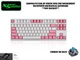 Leopold FC750RBT White Pink - 87 Keys Bluetooth High-End Mechanical Keyboard