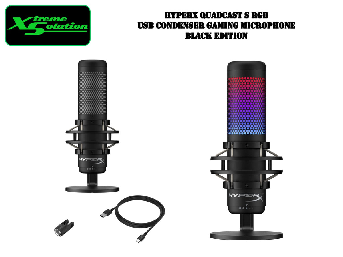 HyperX QuadCast S RGB USB Condenser Microphone - Black