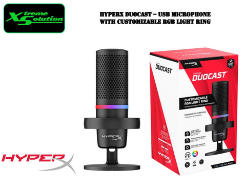 HyperX DuoCast - USB Microphone with Customizable RGB Light Ring