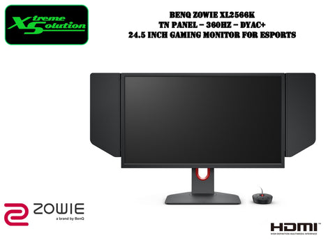BenQ Zowie XL2566K - 360Hz 24.5" ESports Gaming Monitor | 1080P | TN Panel | DYAC+ | Hood