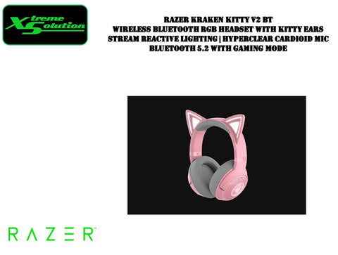 Razer Kraken Kitty V2 BT Wireless Bluetooth RGB Headset With Kitty Ears