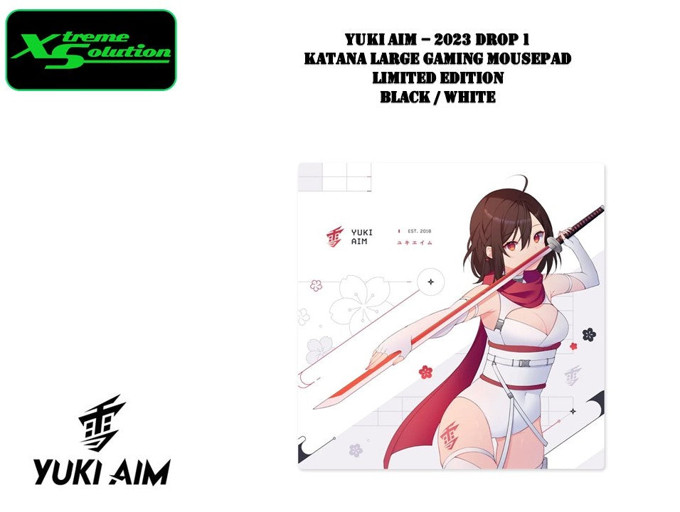 Yuki Aim - 2023 DROP 1 Katana Large Gaming Mousepad Limited Yuki Aim - 2023 DROP 1 Katana Large Gaming Mousepad Limited