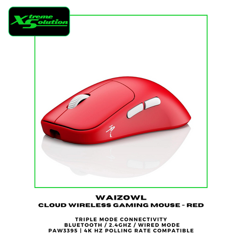 Waizowl Cloud Red Wireless Gaming Mouse