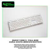 Ducky One 3 Aura White Full-Size Wired Mechanical Keyboard