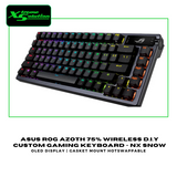 ASUS ROG Azoth 75% Wireless D.I.Y Custom Hotswappable Gaming Keyboard (Black/White)