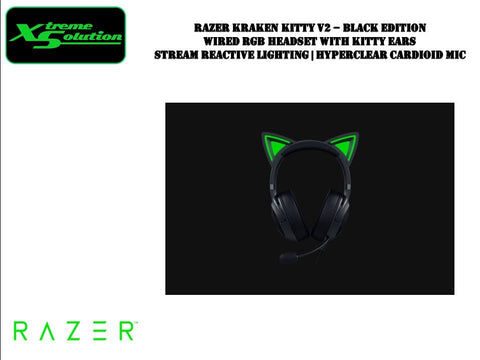 Razer Kraken Kitty V2 - Wired RGB Headset With Kitty Ears