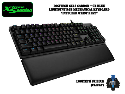 Logitech G513 Carbon - Lightsync RGB Mechanical Keyboard with PalmRest