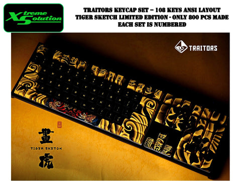 Traitors Keycap Set 108 Keys - Tiger Sketch Limited Edition