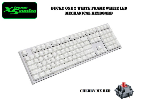 Ducky One 2 Full Size - White Edition with White Top Frame (White LED)