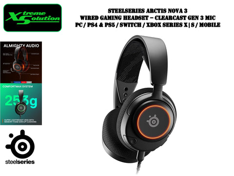 Steelseries Arctis Nova 3 - Wired Gaming Headset