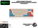 Leopold FC660M BT Coral Blue - Bluetooth Mechanical Keyboard | PBT Doubleshot