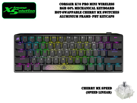 Corsair K70 Pro Mini - Wireless 60% Hot-swappable Mechanical Gaming Keyboard