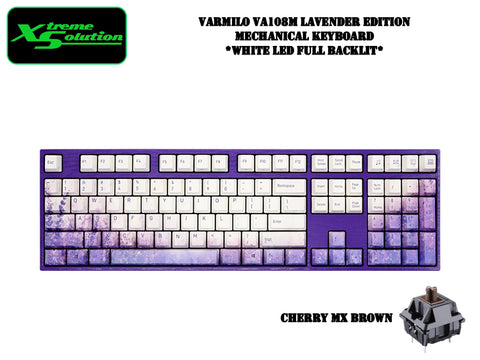 Varmilo VA108 Lavender Edition Mechanical Keyboard - White LED Backlit