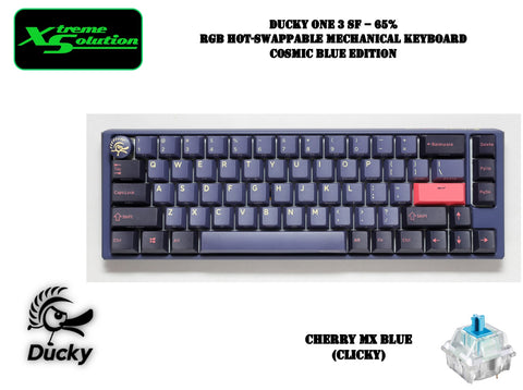 Ducky One 3 SF Cosmic Blue Edition - RGB Hotswappable Mechanical Keyboard