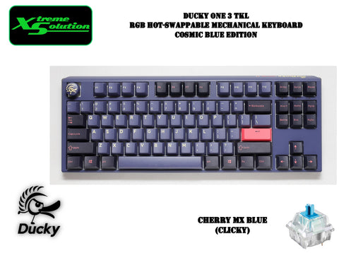 Ducky One 3 Tenkeyless Cosmic Blue Edition - RGB Hotswappable Mechanical Keyboard
