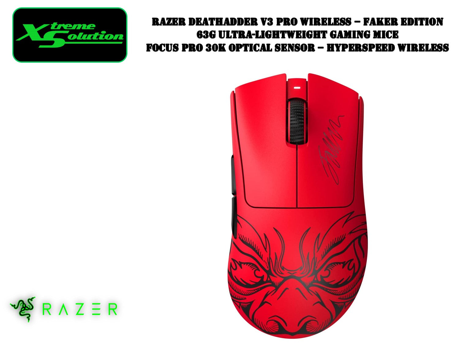 Razer Deathadder V3 Pro Wireless Gaming Mouse Faker Edition – XtremeSolution Razer Deathadder V3 Pro Wireless Gaming Mouse Faker Edition – XtremeSolution