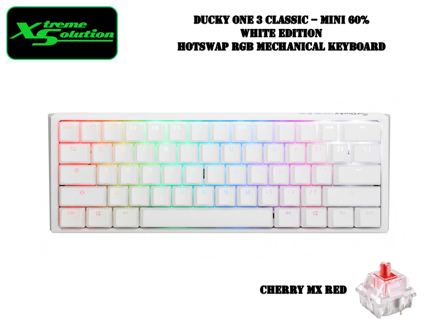 Ducky One 3 Mini - RGB HotSwappable Mechanical Keyboard - Classic