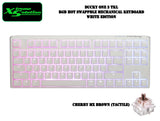 Ducky One 3 Tenkeyless - RGB HotSwappable Mechanical Keyboard - Classic White Edition (Cherry Mx Switches)