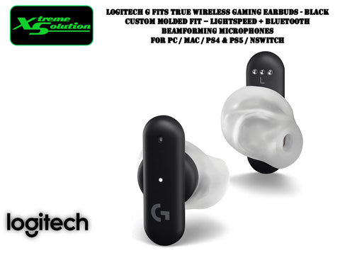 Logitech G Fits True Wireless Gaming Earbuds - Custom Molded Fit - Lightspeed + Bluetooth - For PC / Mac / PS4 & PS5 / Nintendo Switch