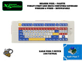 Melgeek Pixel - World's First Lego Brick Compatible Keyboard - Wireless & Wired - Hotswappable - Palette/Canvas/Christian