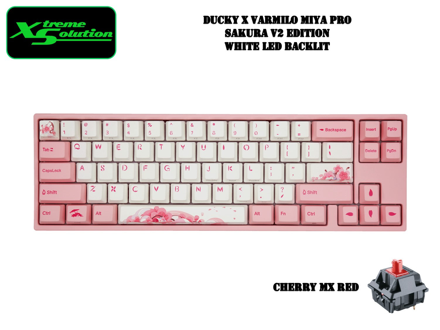 アミロ　ゲーミングキーボード 桜　ducky varmilo miya pro Beautiful Ducky X Varmilo Miya Pro Sakura。(めっちゃ良い感じ！音も