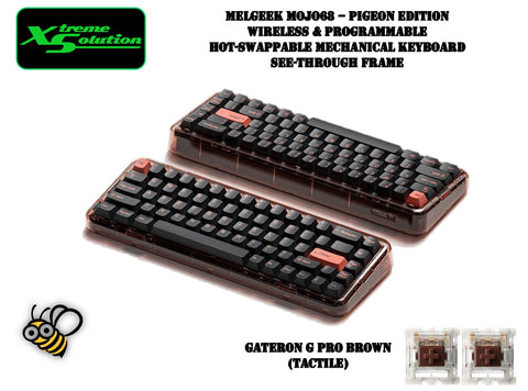 Melgeek Mojo68 - Pigeon Edition - Wireless & Programmable - Hotswappable Keyboard