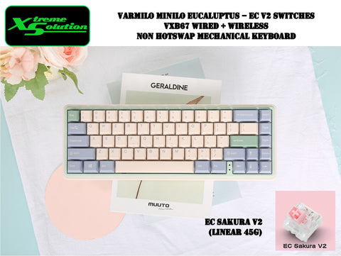 Varmilo Minilo Eucalyptus VXB67 Wired + Wireless - Non Hotswappable Keyboard