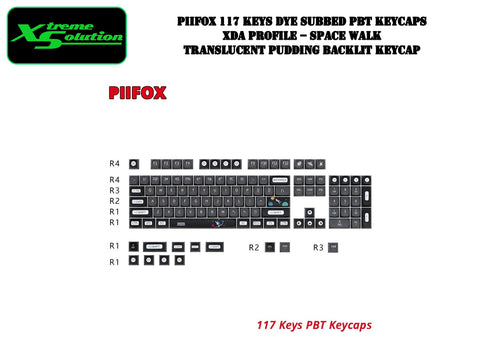 PIIFox Space Walk 117 Keys Dye Subbed PBT XDA Profile