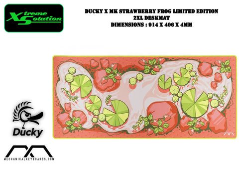 Ducky X MK Strawberry Frog Limited Edition 2XL Deskmat