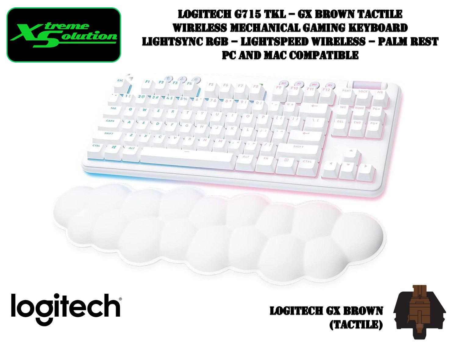 キーボード Logicool G715 LIGHTSPEED WIRELESS LINEAR Logitech G G715 Wireless Gaming Keyboard (White) - Linear - Micro