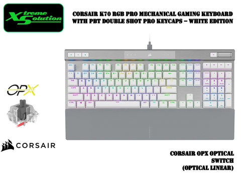 Corsair K70 RGB Pro White Edition Mechanical Gaming Keyboard