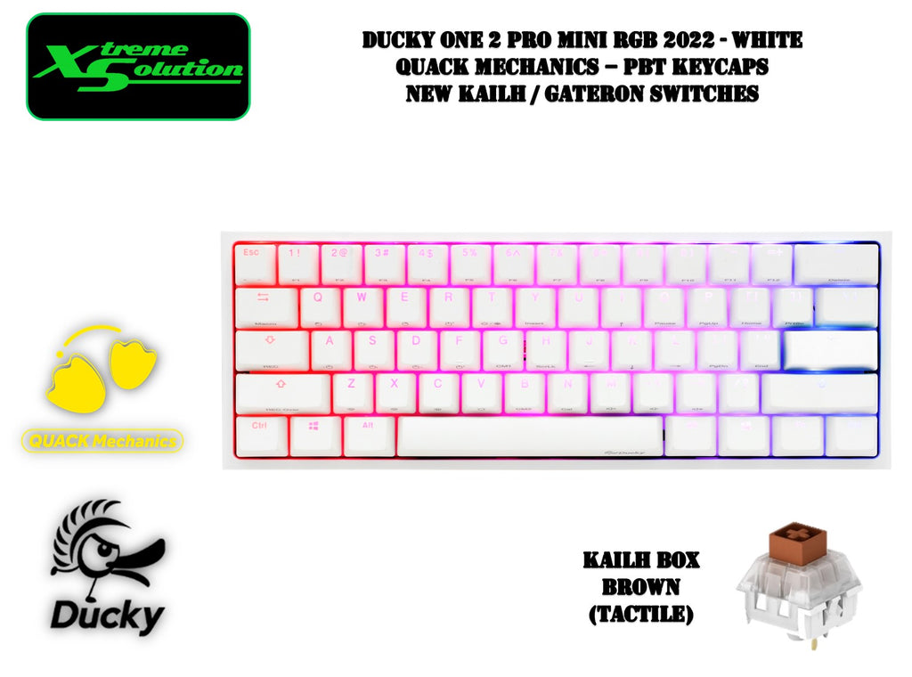 Ducky One 2 Pro Mini - Wired RGB Mechanical Keyboard | White | PBT