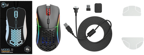 Glorious Model D Wireless - 69g Wireless Ergonomic Lightweight Gaming Mice