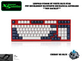 Leopold FC980MBT White Blue Star - 98 Keys Bluetooth High-End Mechanical Keyboard