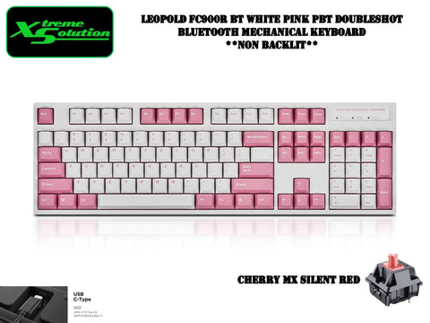 Leopold FC900RBT White Pink - Bluetooth High-End Mechanical Keyboard