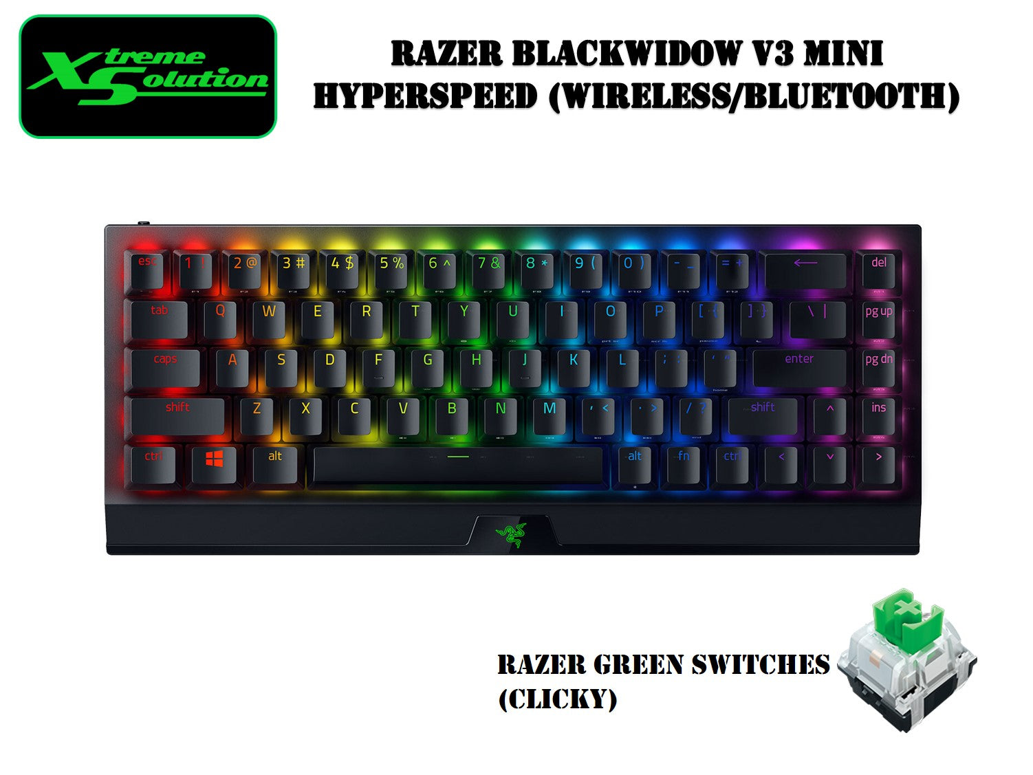 キーボード Razer BlackWidow Mini Hyperspeed 65% Razer BlackWidow V3 Mini HyperSpeed 65% teclado mecânico sem