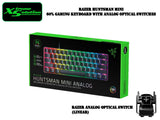 Razer Huntsman Mini Analog - 60% Gaming Keyboard with Analog Optical Switches